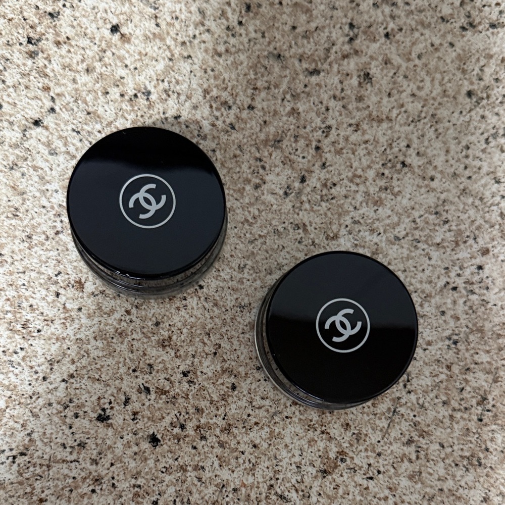 (2 for $20)CHANEL Black Cosmetic Containers